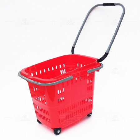 Trolley handle shopping basket YCY6608 (red)