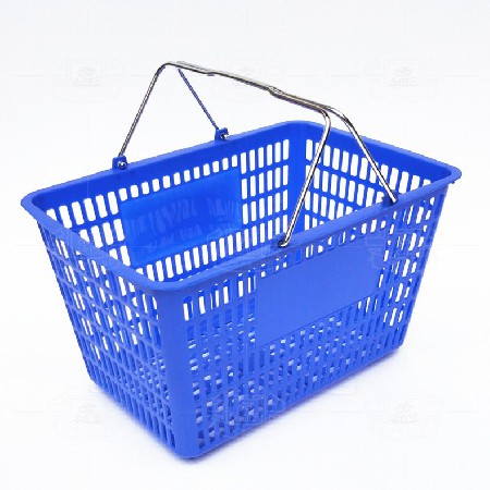 Plastic shopping basket (blue)